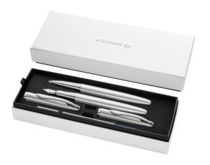 Writing instrument set R P36 Jazz Noble Elegance Silver in G25 case G25 Etui Jazz NE FH RO Silber PIM MAM web