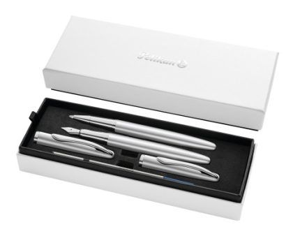 Writing instrument set R P36 Jazz Noble Elegance Silver in G25 case G25 Etui Jazz NE FH RO Silber PIM MAM web