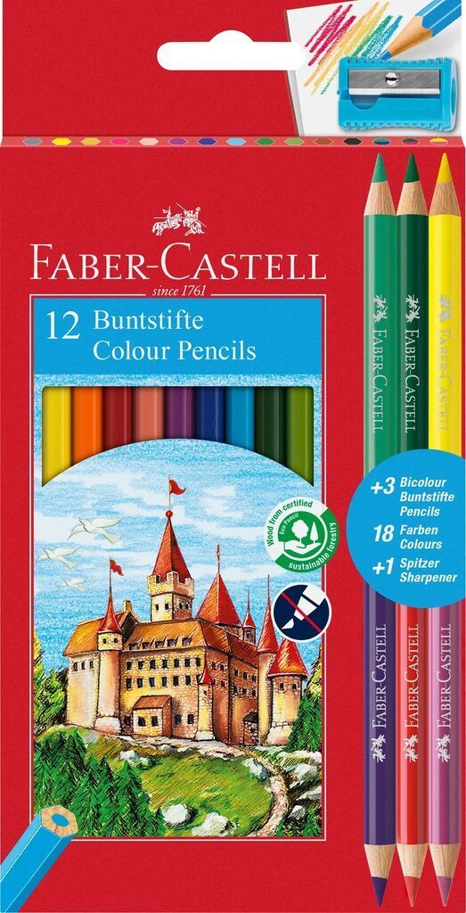110312_Classic Colour colour pencils, cardboard wallet, 16 pieces