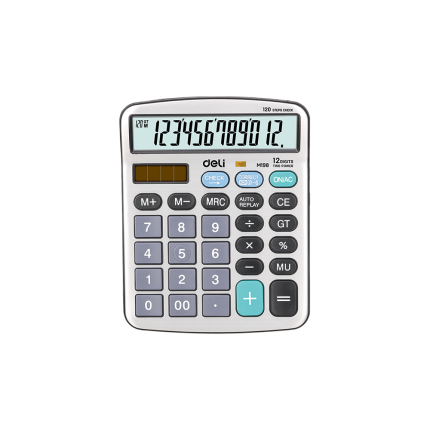 DELI ΑΡΙΘ/ΝΗ 12Ψ ΜΠΑΤ./ΗΛ. 120 ΒΗΜ. ΜΕΤ. 15.3x12x2.98cm CORE EM19810 ΑΣΗΜΙ