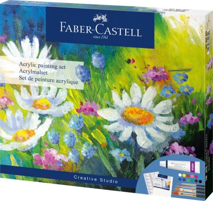Ακρυλικά χρώματα Faber-Castell Creative Studio - 18 τεμάχια