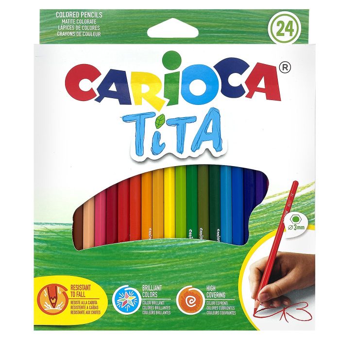 Ξυλομπογιά Οικολογική Carioca Τιτα σετ 24 Χρώματα Carioca 42794 - Image 1