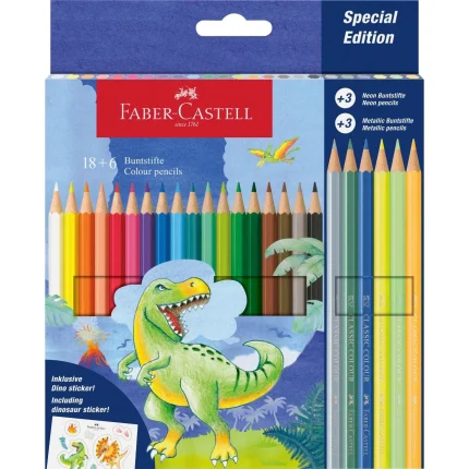 FABER CASTELL – ΞΥΛΟΜΠΟΓΙΕΣ GRIP JUMBO ΔΕΙΝΟΣΑΥΡΟΙ 8+2