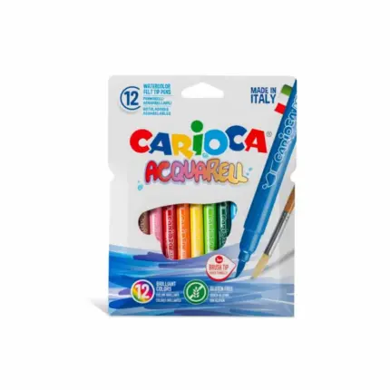 Μαρκαδόροι Ακουαρέλας CARIOCA 12 Xρώματα 42747