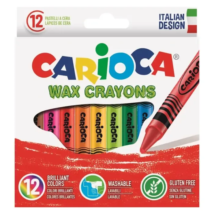 CARIOCA Κηρομπογιές 12 Τεμ Wax Crayons 42365 - Image 1